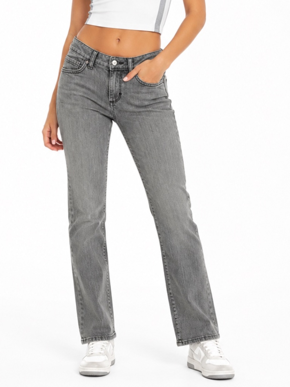 Patagonia Low-Rise Straight Jeans Light Grey Wash Size 24 Organic Cotton